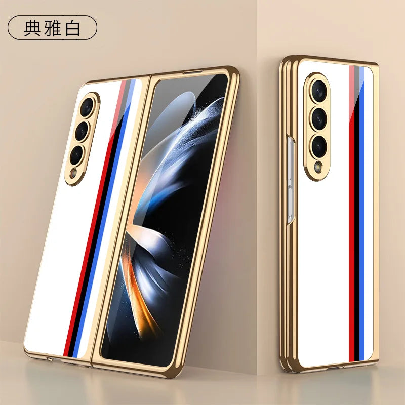 Leather & Tempered Glass Hard Case For Samsung Galaxy Z Fold - Premium Mobile Phone Cases from Dressmycell.com - Just $30! Shop now at Dressmycell.com Leather & Tempered Glass Hard Case For Samsung Galaxy Z Fold - Premium Mobile Phone Cases from Dressmycell.com - Just $30! Shop now at Dressmycell.com